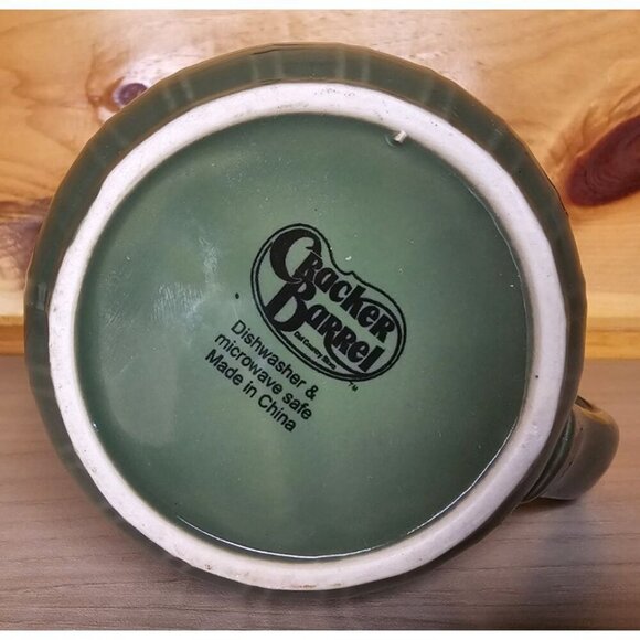 Cracker Barrel Green & Brown "Grandpa" Ceramic Coffee Mug Cup - Picture 10 of 13